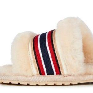 Pre-owned Emu Australia Wrenlette (Natural) Sheepskin Slipper-Slide I Women's 7